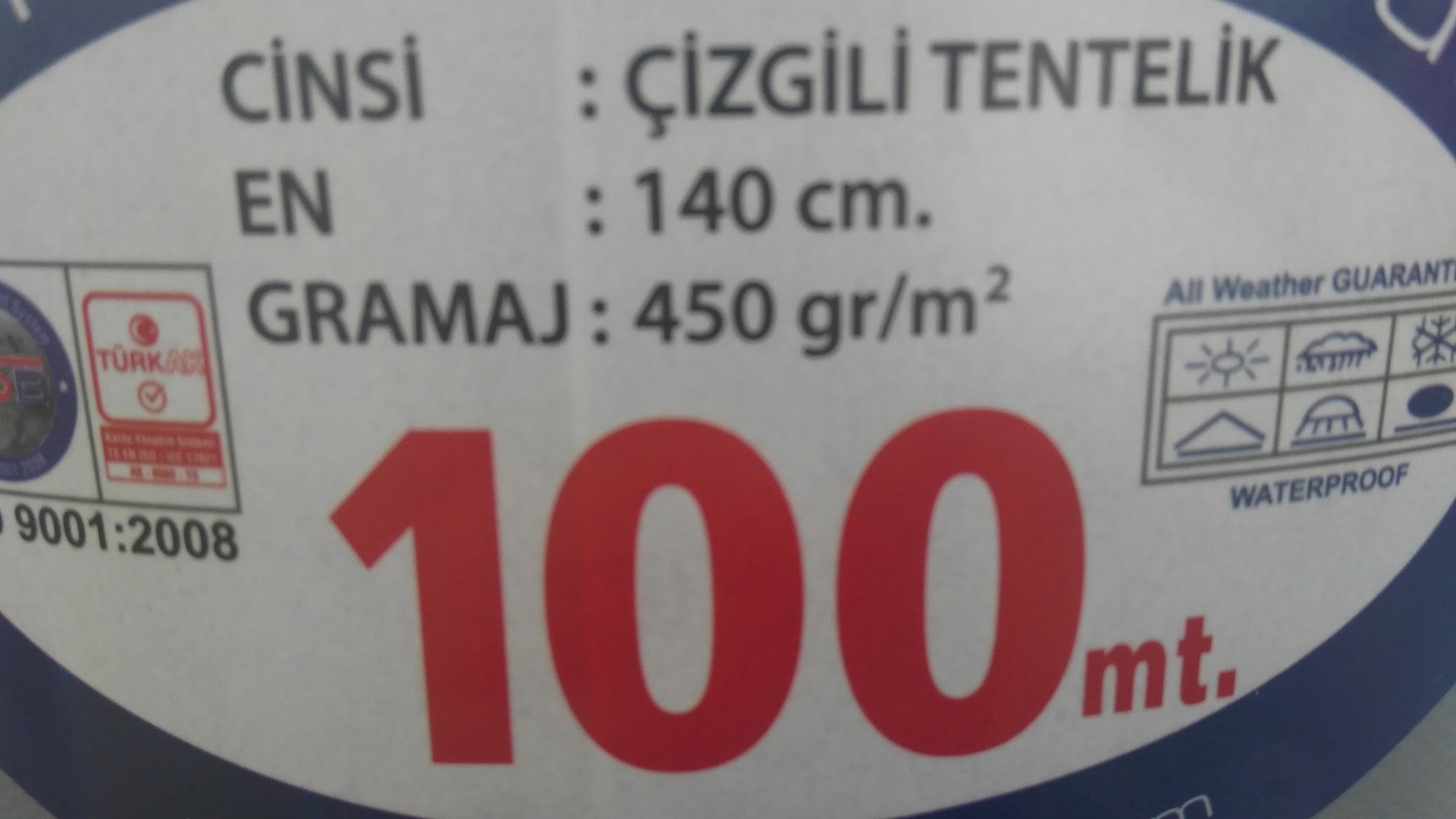 Sarı Çizgili PVC Branda